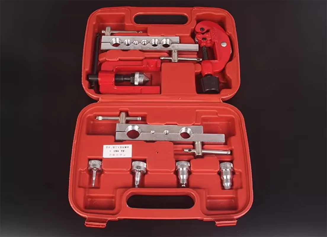 8pcs/kit flaring tool set for ream copper tube aluminium pipe 3-19mm with a tube cutter,air condition reparing tools