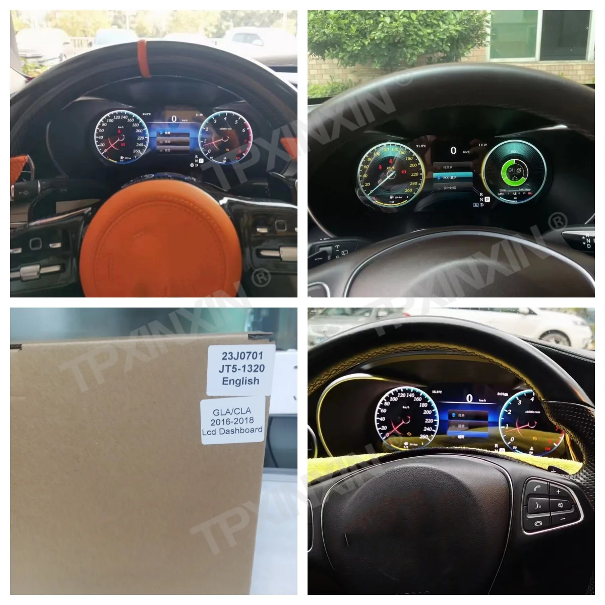 For Mercedes Benz A CLA GLA AMG 2013 - 2019 Car LCD Dashboard Panel Virtual Cockpit Digital Cluster Speedometer Instrument Unit
