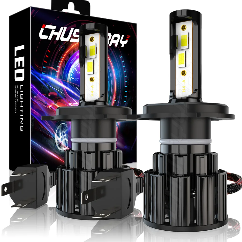 CHUSYYRAY H4 48W 12000LM Led Headlight Lamp For Car CSP Chip H4 9003 HB2 Minisize Easy To Install Super High Bright Bulbs luzes