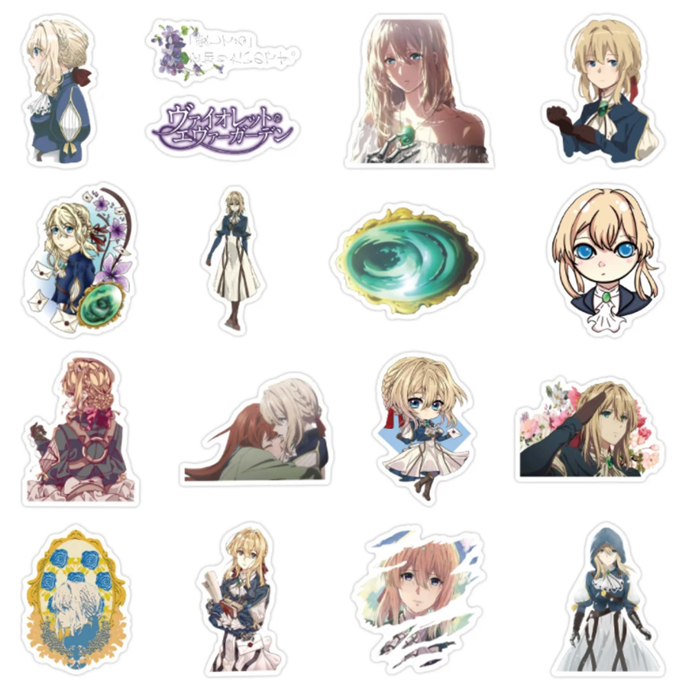 10/30/50pcs Violet Evergarden Japanese Anime Graffiti  Sticker Cartoon Infinite Love Birthday Phone Laptop Decal Decor Stickers