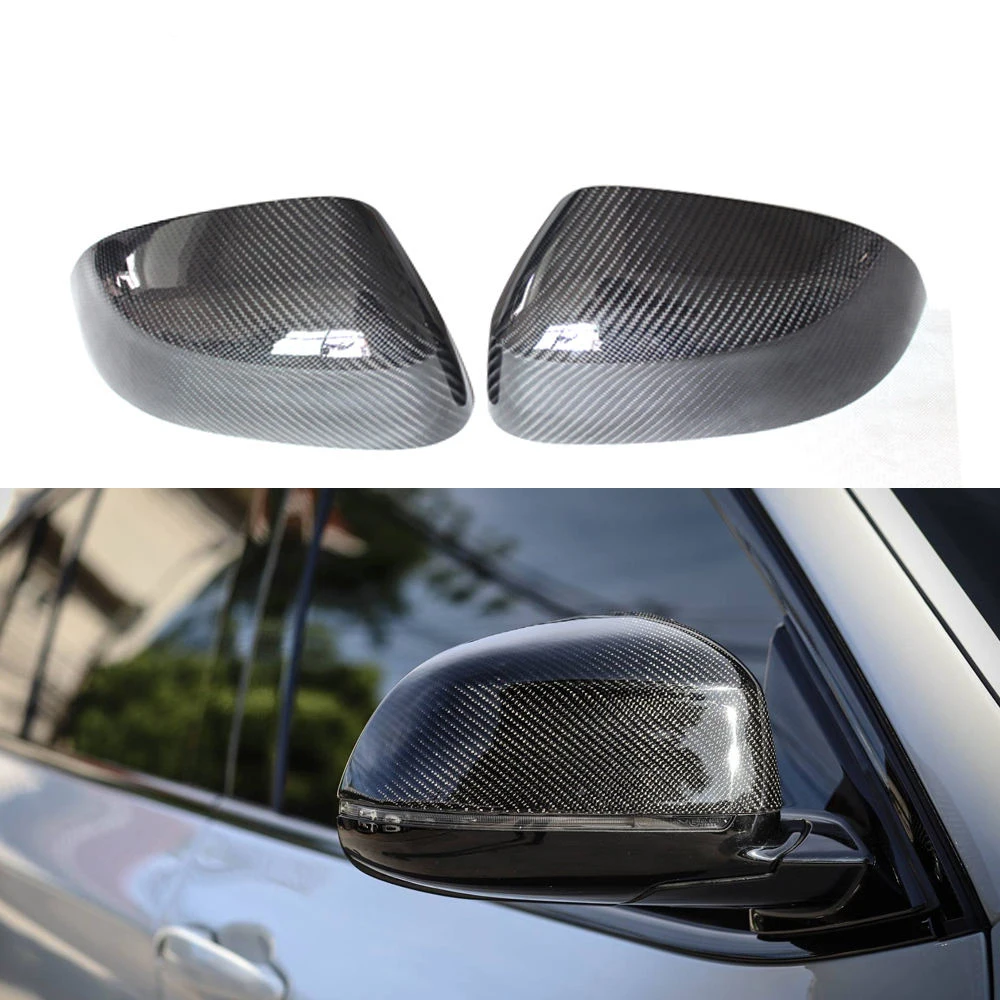 Carbon Fiber Side Door Rear View Mirror Housing Covers for X3 X4 X5 X6 F25 F26 F15 F16 2014+