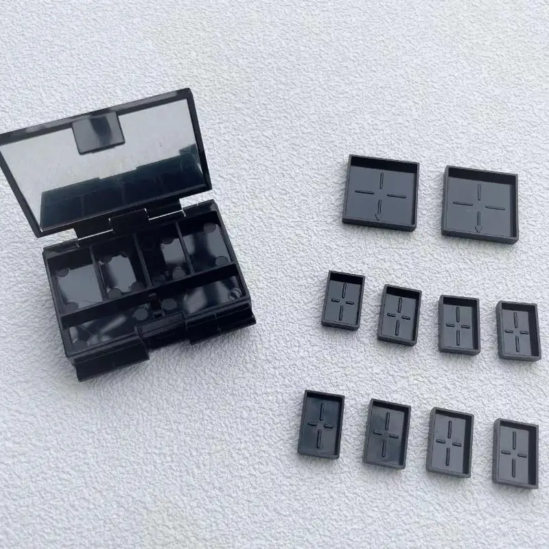 

Мини-портативная складная комбинированная палетка, пустая палетка для косметики, теней для век, помады, румян, упаковочная коробка