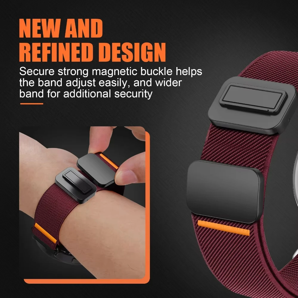 22mm 26mm Quick Fit Strap for Garmin Fenix 8 7 Pro 7S 6X 6 5X 5Plus Venu3 Tactix 7 Elastic Magnetic bracelet correa Fenix 8 band image 5
