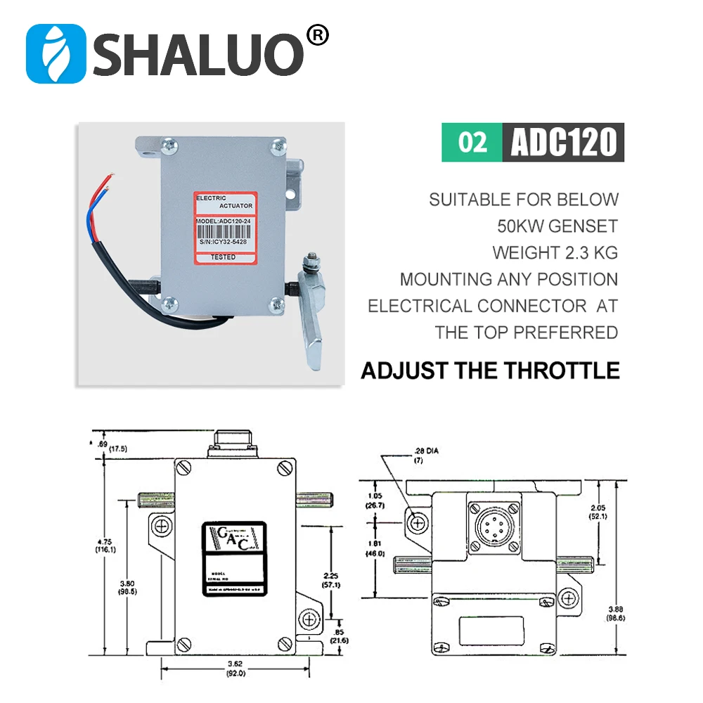 High Quality Actuator ADC120 Diesel Generator Engine Governor Kits 3034572 Pickup Speed Sensor ESD5500E Speed Controller