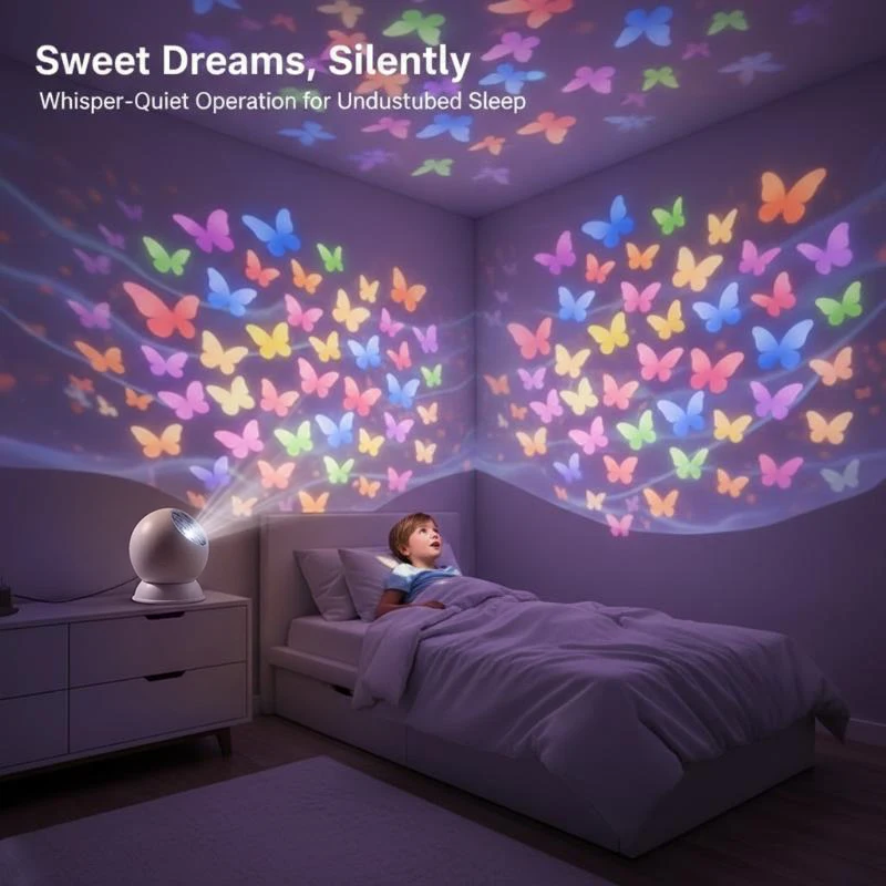 Butterfly LED Projector Light Romantic Atmosphere Lighting 7 Color Modes for Bedroom Wedding Anniversary Decor