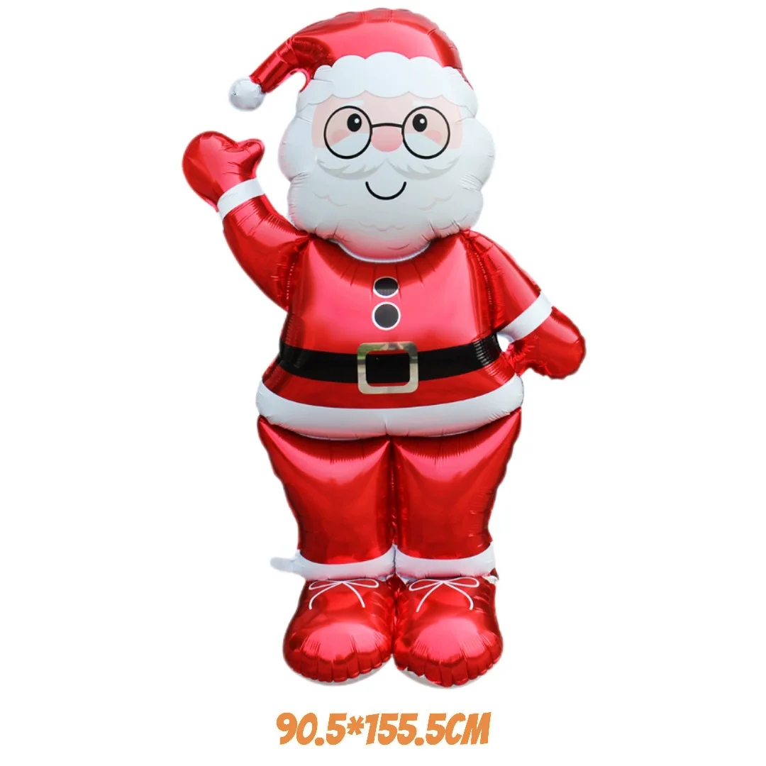 1 Stück extra großer Weihnachtsständer Folienballon Weihnachtsmann Schneemann Dekoration Heiligabend Neujahr Party Dekoration Lieferungen