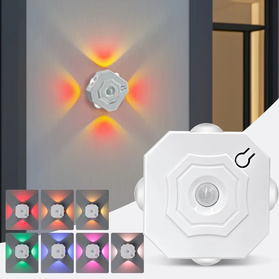 

Перезаряжаемый настенный светильник с датчиком движения, бра для бара, KTV, коридора, прохода, фоновая подсветка, настенный светильник для спальни, прикроватная лампа, декор для комнаты