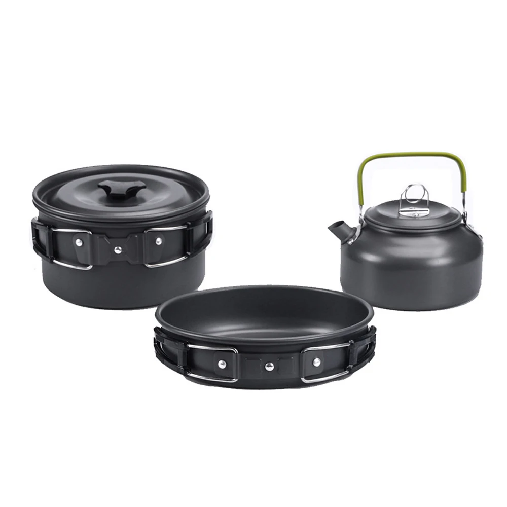 Outdoor Portable Cooking Set, Camping, Picnic, Hiking, Tea, Coffee Pot, Pan Set for 2-3 People, A745