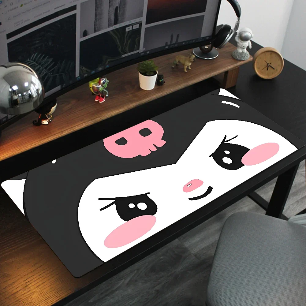 Miniso Sanrio Kawaii Cute Kuromi Mousepad Mouse Mat Desk Mat With Pad Gaming Accessories Prime Gaming XXL