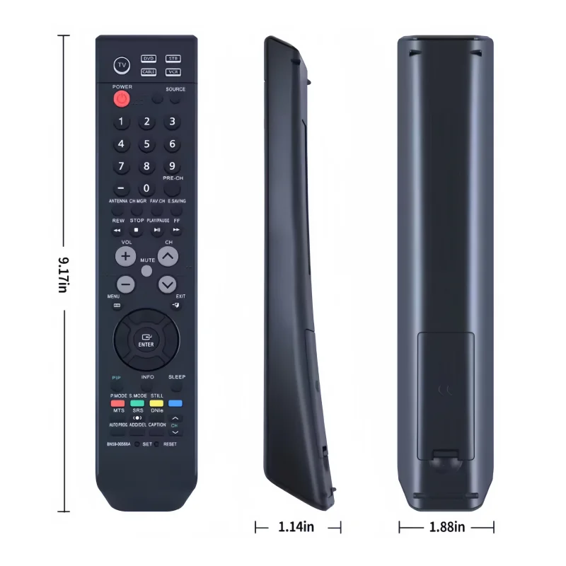 Applicable to Samsung AK59-00062A DVD-VR329 Remote Control Replacement for DVD VHS VCR Combo Player Recorder New Condition