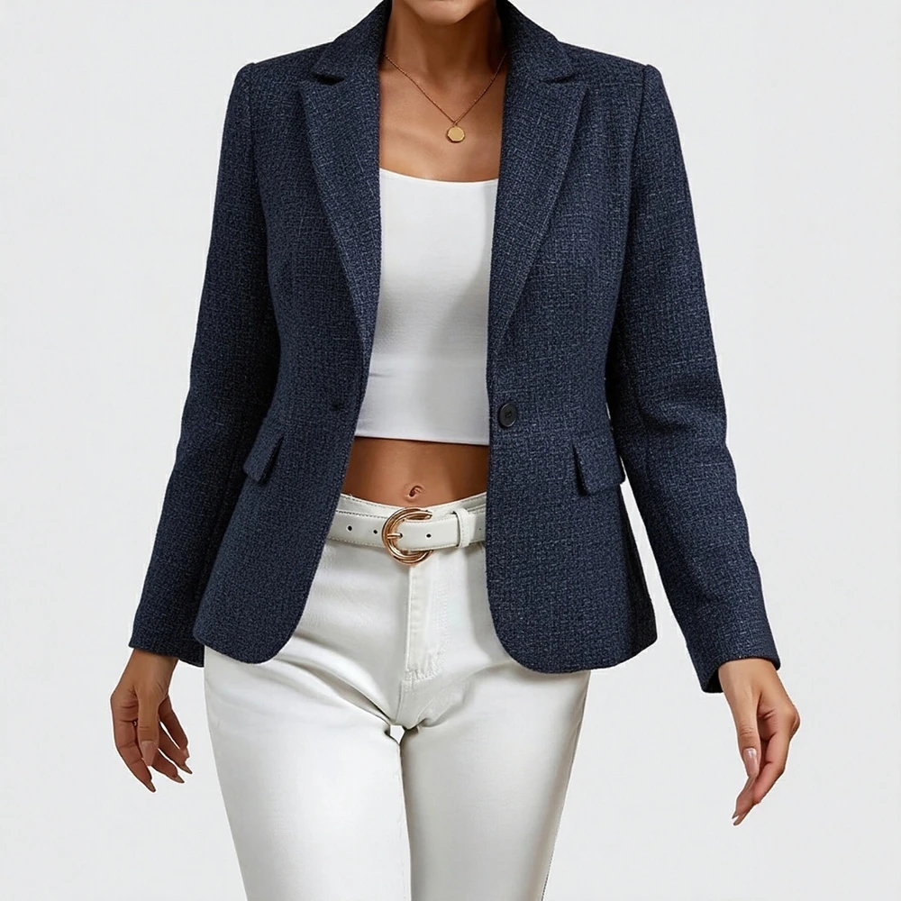 

Autumn Casual Fit Long Sleeve Suit Straight Cuff No Decoration Comfortable Elegant Women's Top Fashion Trend