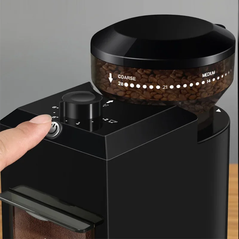 220V Electric Coffee Bean Grinder with 28 Precise Grind Settings for Espresso, French Press, and Drip Coffee