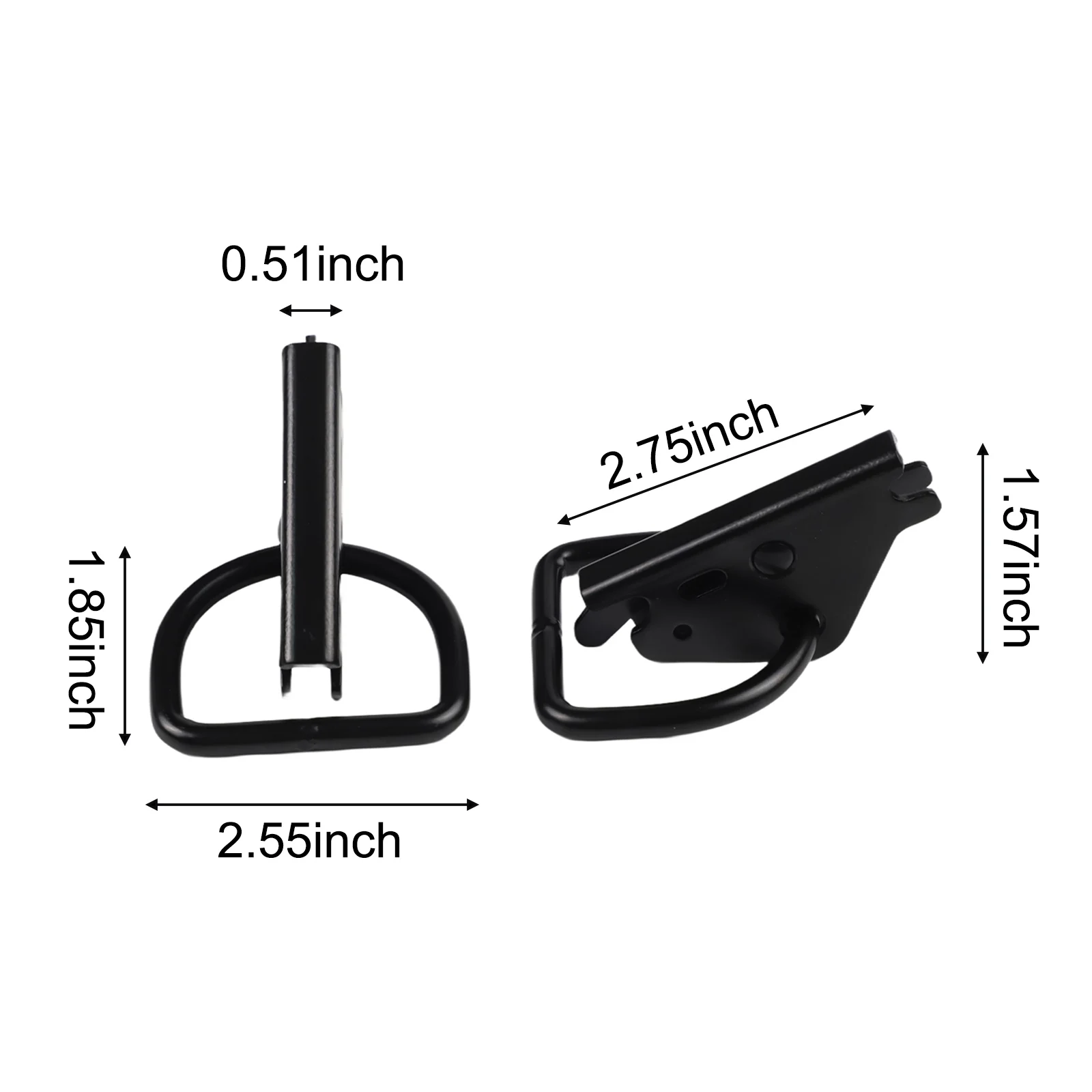 10PCS D Ring Secure Anchors for Etrack Cargo Management with 5500 Pounds Breaking Strength for Trailers Trucks