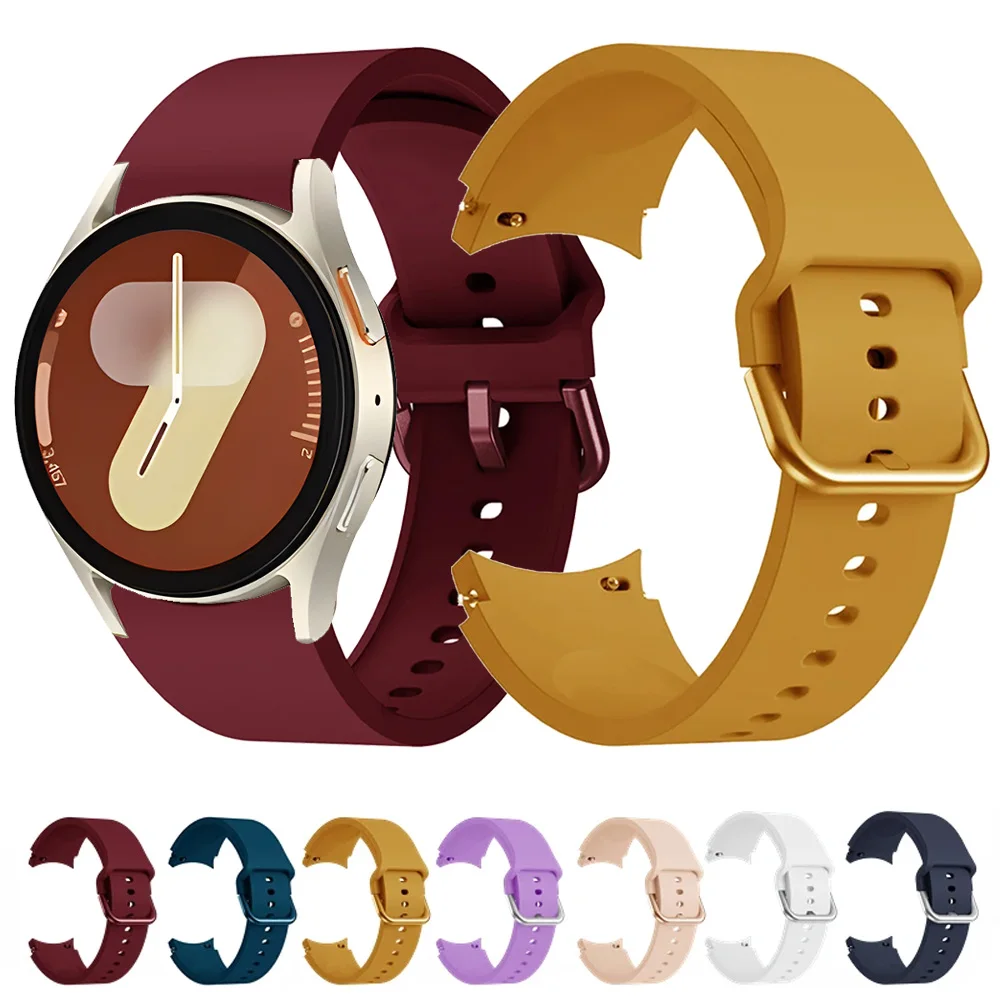 Sport-Silikonarmband für Samsung Galaxy Watch 4/5/6/7 40mm 44mm No Gap Uhrenarmband für Watch 6 Classic 47mm 43mm 5 Pro 45mm
