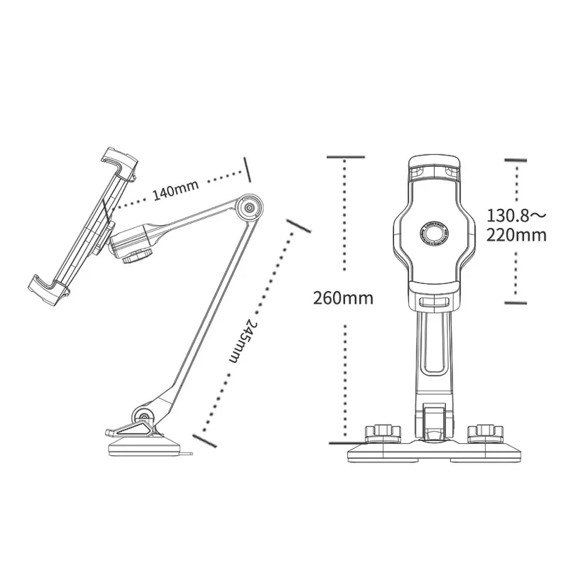 Supporto per Tablet supporto per auto supporto per ventosa forte supporto da parete in vetro per iPad Pro 11 12.9 Air Xiaomi Mipad 5 Pro Samsung Tab