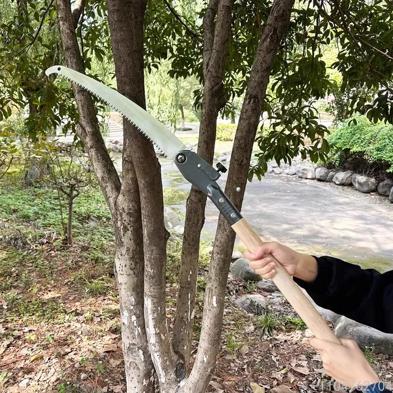 

Выдвижная пила для обрезки деревьев, высокий секатор для ветвей с одним крючком, профессиональный садовый инструмент для фруктовых деревьев
