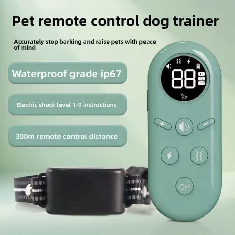 

Ошейник против лая для собак с дистанционным управлением, ошейник для дрессировки собак с дистанционным управлением, водонепроницаемый регулируемый ошейник против лая (10-20 см