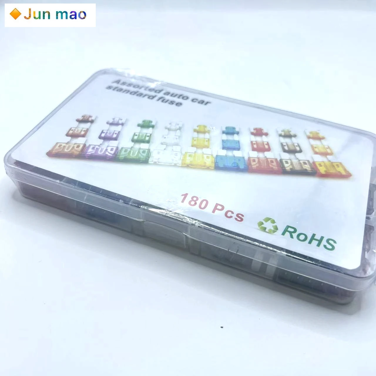 180pcs aluminum small and medium-sized mini fuse combination small clip white car plug-in fuse piece