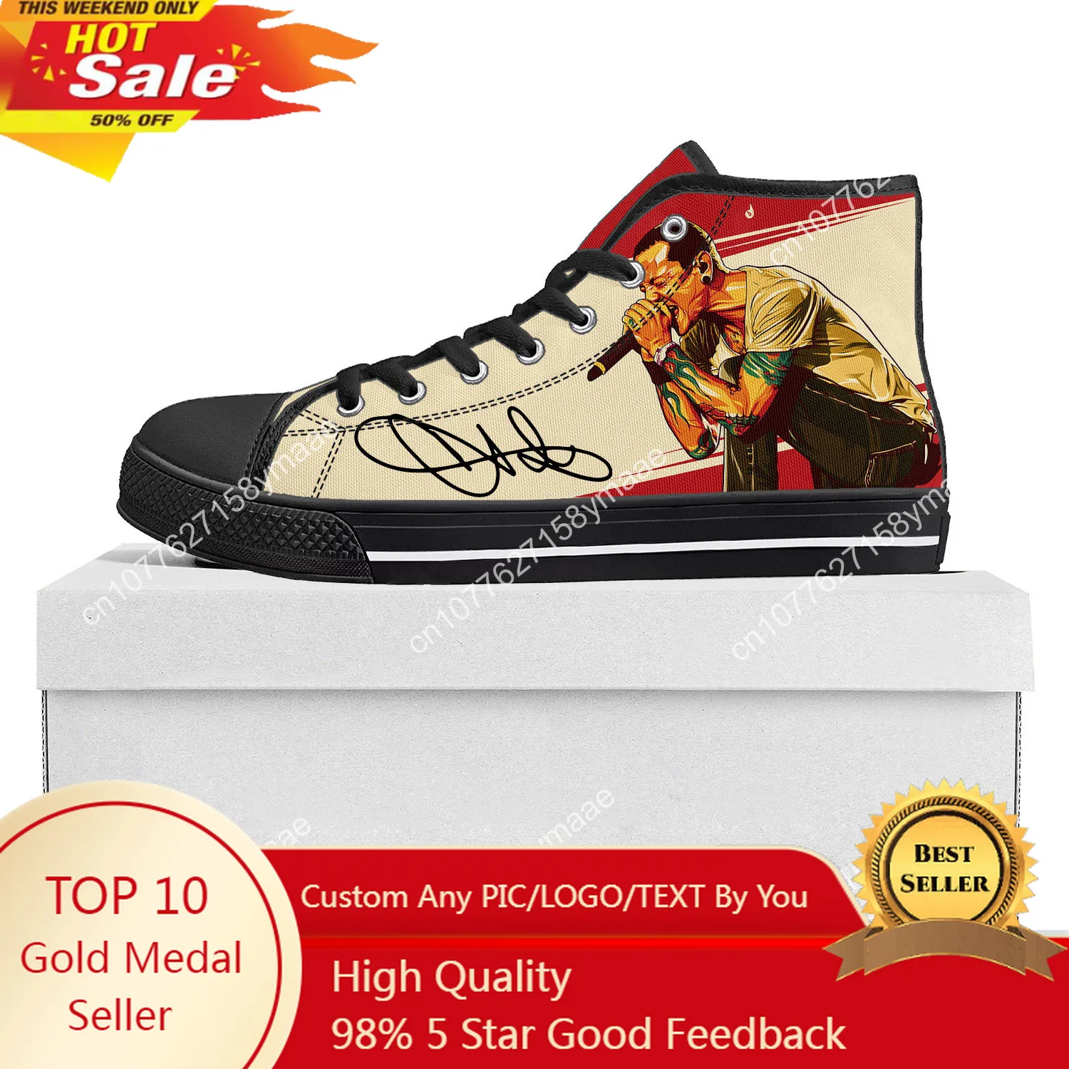 

Chester Park High Top High Quality Sneakers Mens Womens Teenager Canvas Sneaker Casual Custom Made Shoes Customize Shoe White