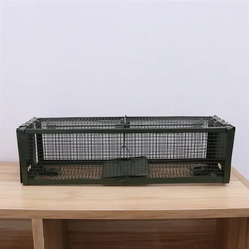 

Humane Animal Live Cage Rat Cage Trap Home Use Mouse Catcher Live Rodent Control Household Military Green Squirrel Cage (Green)