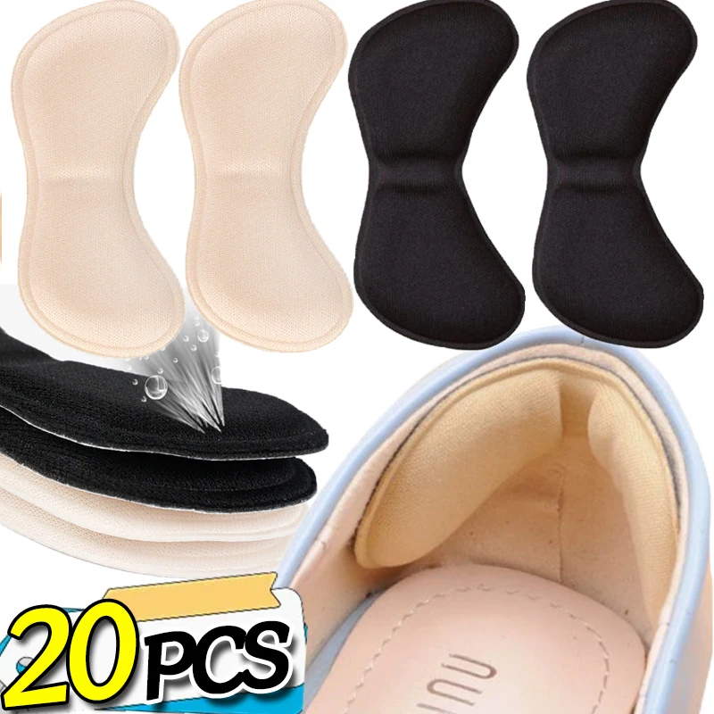 Heel Insoles Patch Pain Relief Anti-wear Cushion Pads Foot Care Black Skin Heel Protector Adhesive Sticker Shoes Insert Insole
