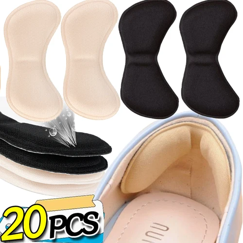 Imagen 1 del producto Plantillas para el talón, parche para aliviar el dolor, almohadillas antidesgaste, cuidado de los pies, Protector de talón de piel negra, pegatina adhesiva, plantilla de inserción para zapatos