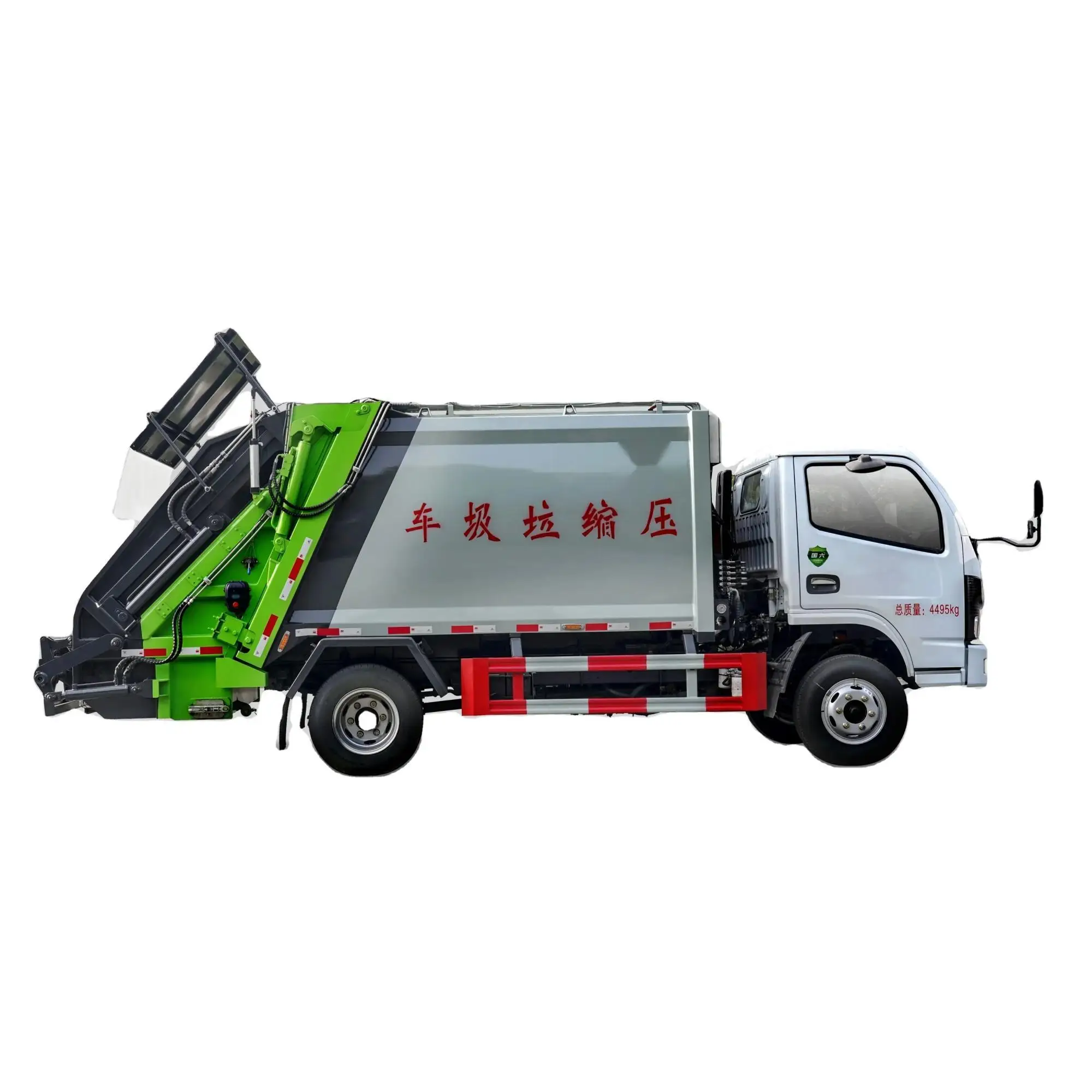 4x2 Light Truck 3ton Rear Loader Compactor Compressor Garbage Truck