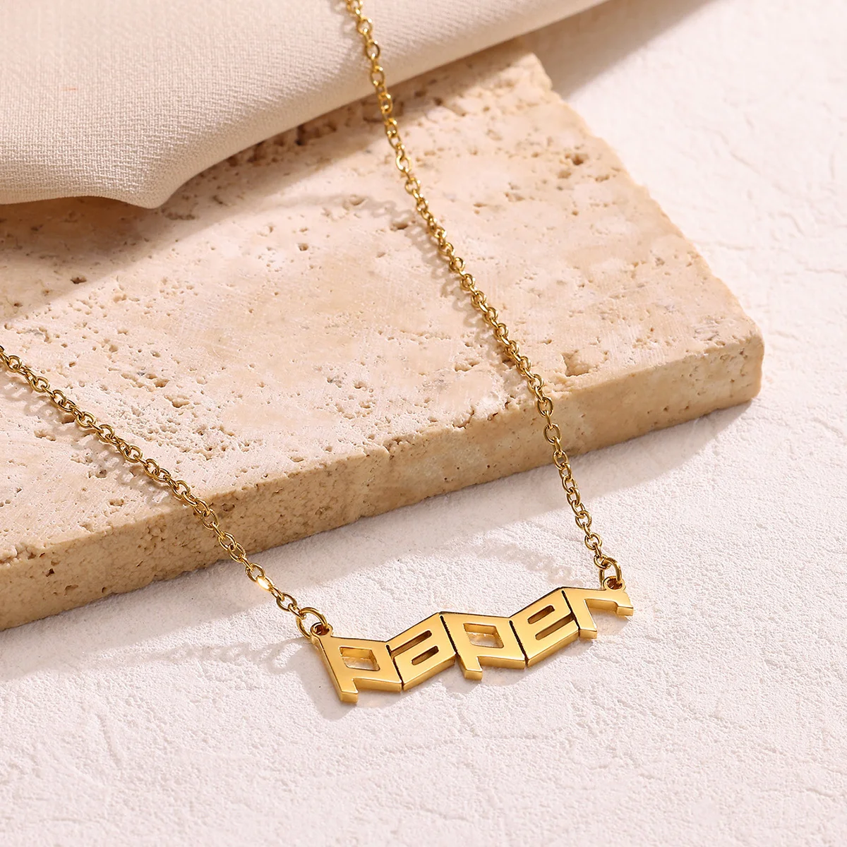 

Stainless Steel Custom Name Necklace for Women Personalized Fonts Necklaces Jewelry Personality Letter Choker