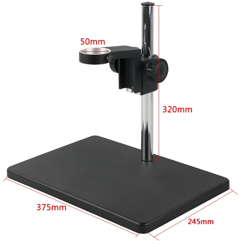 

Big Size Heavy Duty Adjustable Boom Large Stereo Arm Table Stand 50mm Ring Holder For Lab Industry Microscope Camera