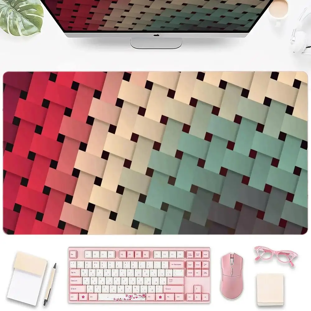 

Weaving Pattern Oversized Mouse Pad XXL Desk Mat Gaming Mouse Pad With Lock Edge Office Non-slip Carpet For Computer 1000×500