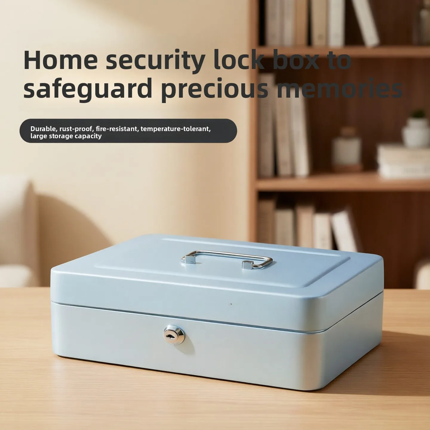 

Огнестойкий, нержавеющий металлический сейф-органайзер большой емкости с замком и защитой от кражи, портативный, с кодовым замком для документов