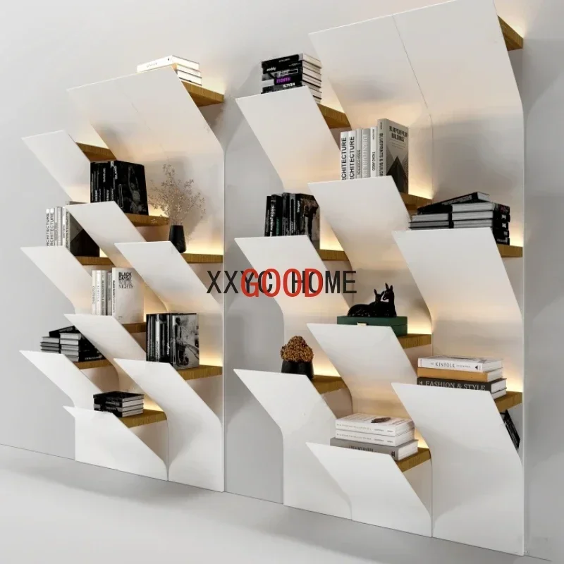 

Bookshelf Art Bookcase Wall-Mounted Shelf Multi-Functional Curio Cabinet Complete Set
