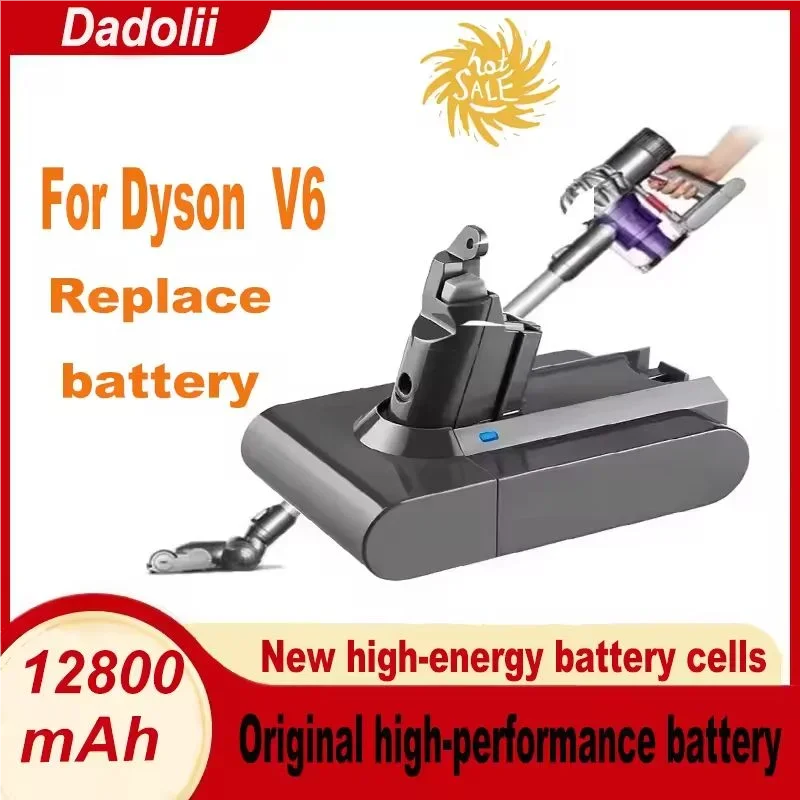 

Новый литий-ионный аккумулятор V6 21,6 В 12800 мАч для пылесоса Dyson V6 DC58 DC59 DC61 DC62 SV09 SV07 SV03 SV04 SV06 SV05