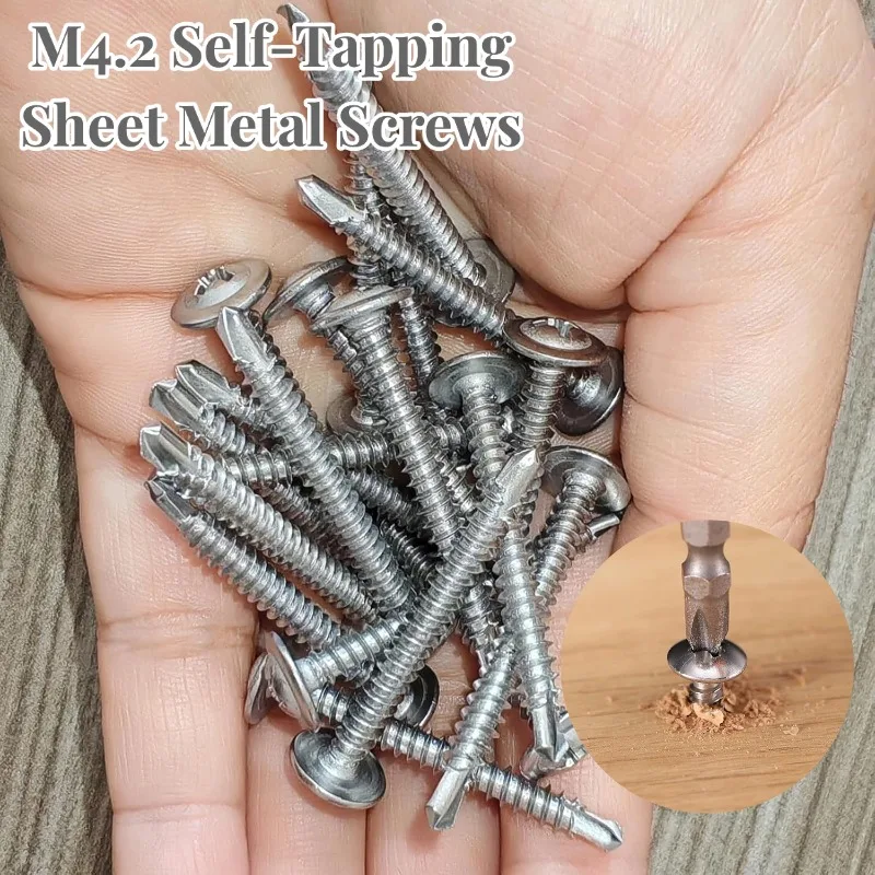 

M4.2 Self Tapping Sheet Metal Screws High-Strength Corrosion Resistance No Deformation Quick Tapping Self-Drilling Metal Screw