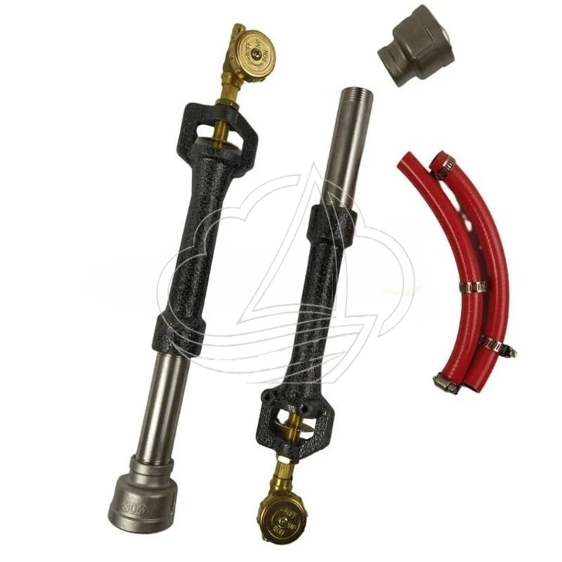 

Propane Double Tube Burner With Hose Diverter For Metal Melting Furnace Gold Silver Copper