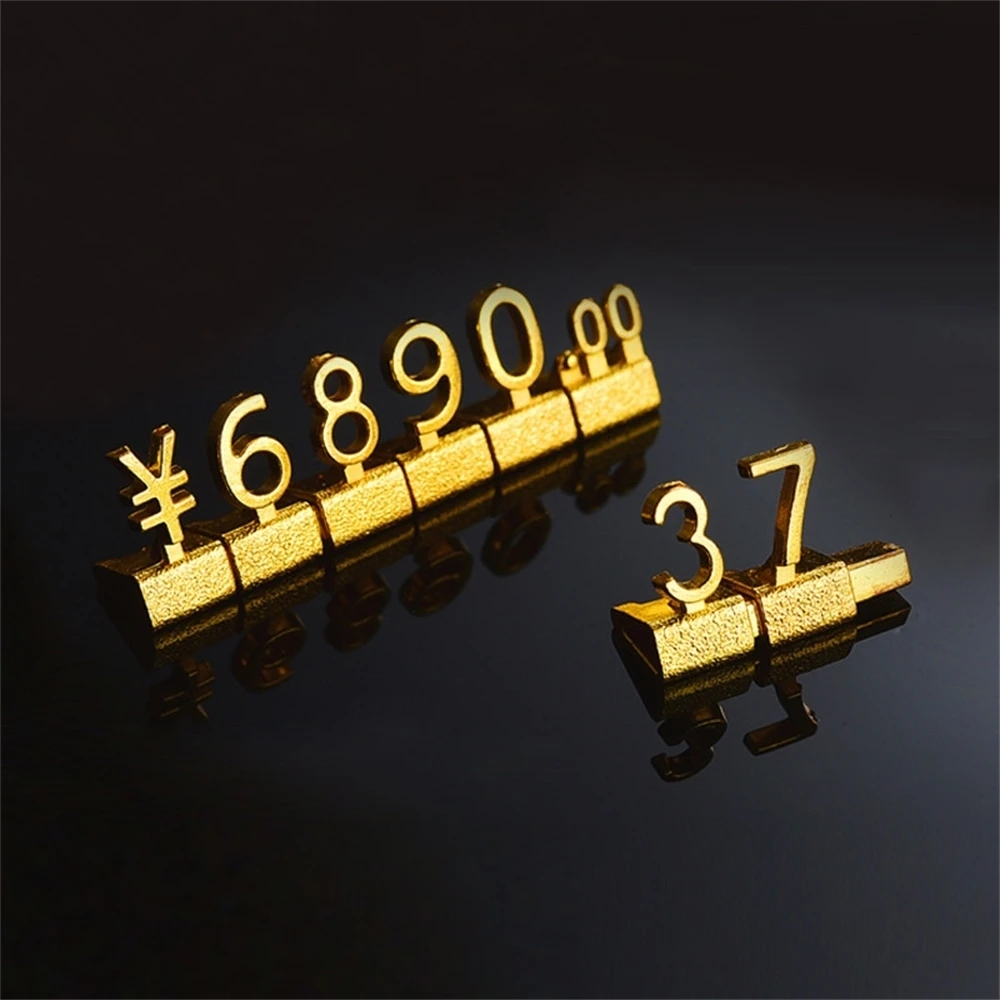 10 Pcs 3d Metal Jewelry Price Display Cube Set Adjustable Mini Numbers Jewelry Price Cubes Tag