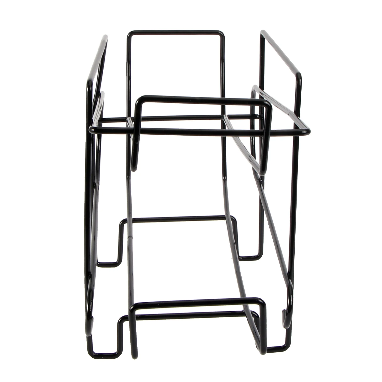 

Fridge Organizer Rolling Storage Rack Black Double Layer Beverage Holder Drink Can Juices Kitchen Pantry Cabinet