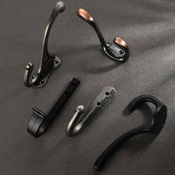 Antique clothes hook black simple modern solid black clothes antique clothes door coat hook