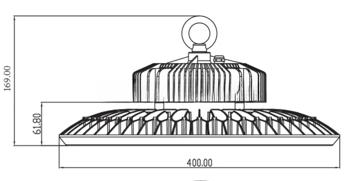 CE TUV GS 170 lm/w 200w ufo oświetlenie led high-bay 5 lat gwarancji z aluminiowa obudowa siłownią magazynową highbay komercyjną przemysłową