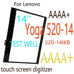 14 cal dotykowy dla Lenovo Yoga 520-14 80X8 81C8 520-14IKB 520 14 ekran dotykowy Panel szkło Digitizer bez LCD