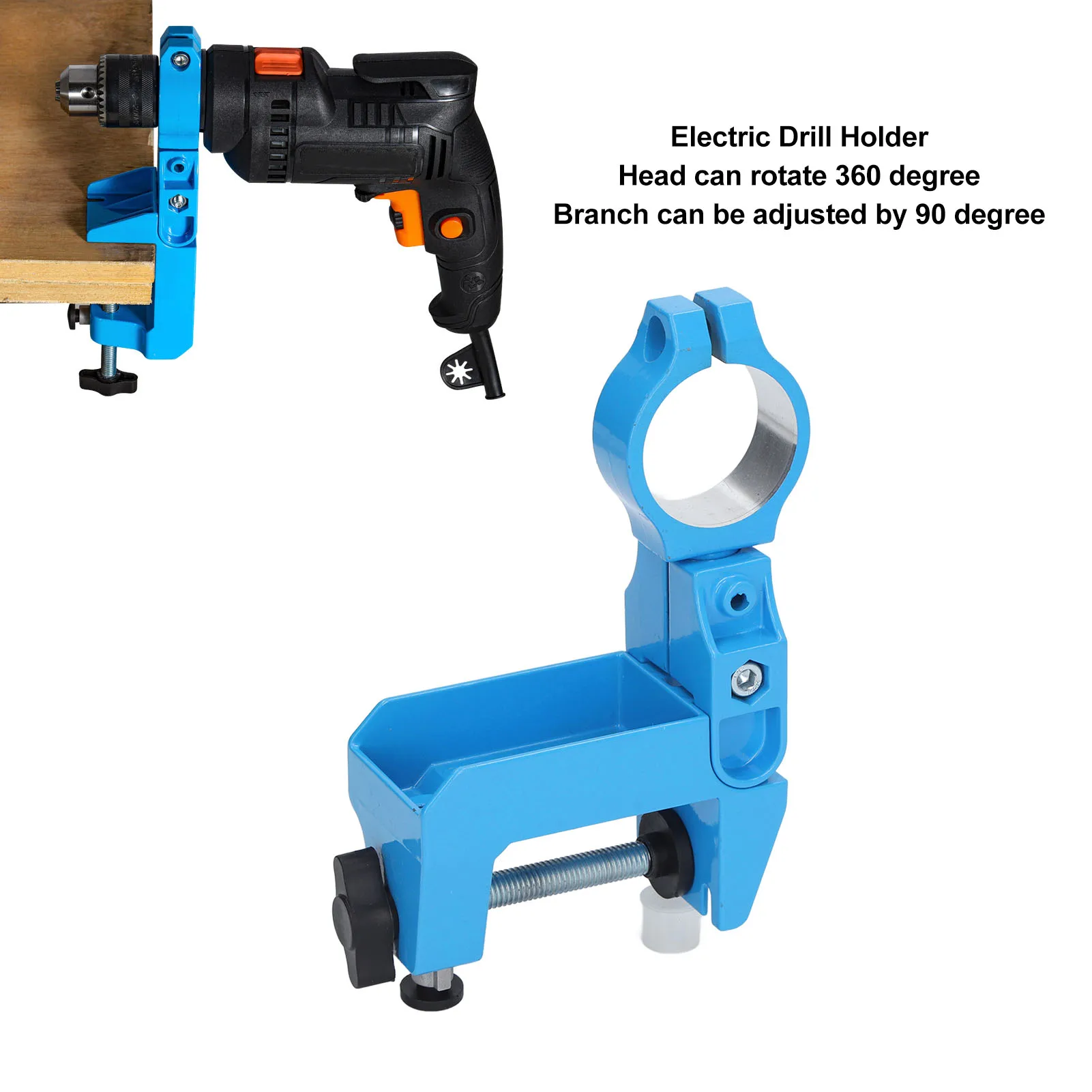 

Electric Grinder Bracket Aluminium Alloy Electric Drill Fixing Holder 360 Degree Rotating Electric Grinder Stand