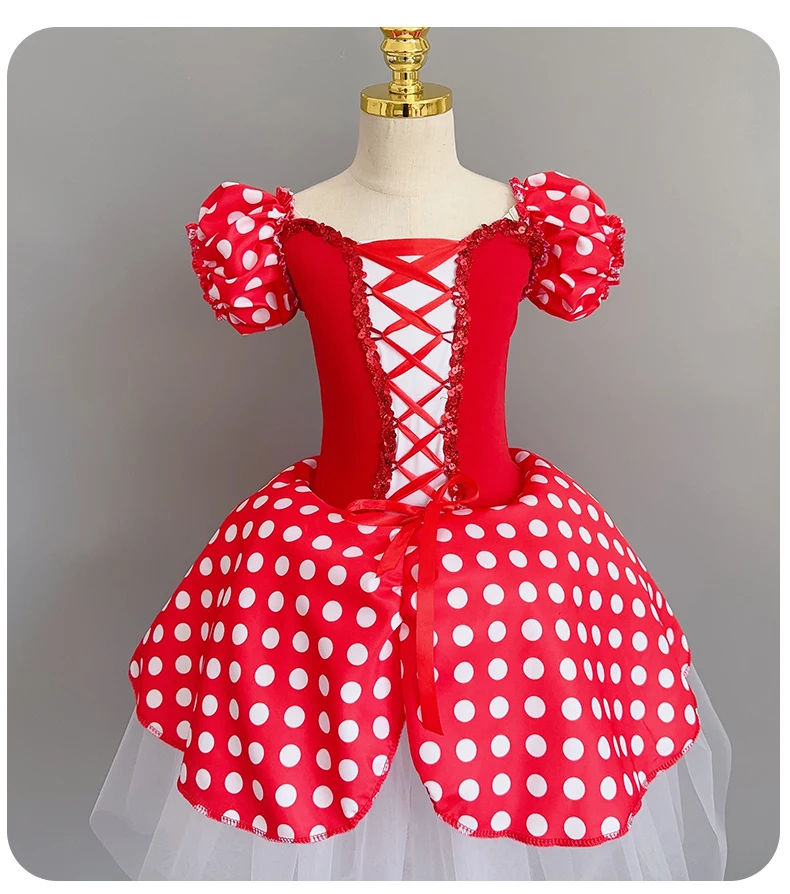 New Red Children Ballet Tutus Performance Costume Swan Dance Ballet Dress Girls Princess Ballet Skirt Stage Wear