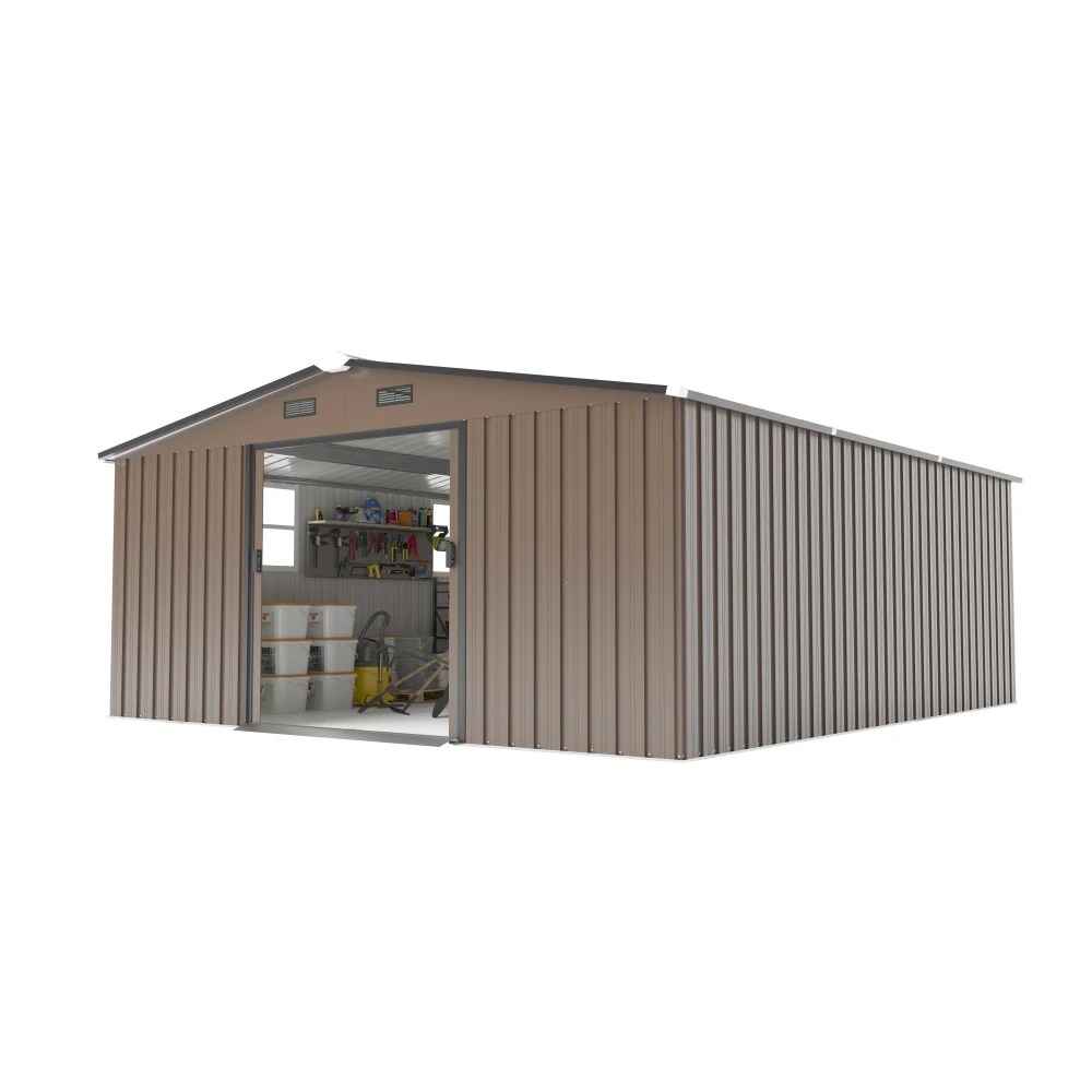 Campcraft 10*12ft  0.23mm color steel plate, surface protective film, Two daylight Windows, A practical and thoughtful gift,two colors can be freely selected storage sheds