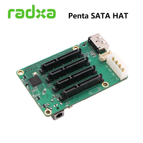 Radxa ROCK 시리즈용 Penta SATA HAT, 락 5C, 라즈베리 파이 5, 락 5A, 락 4 A +, 락 3A, 락 3C