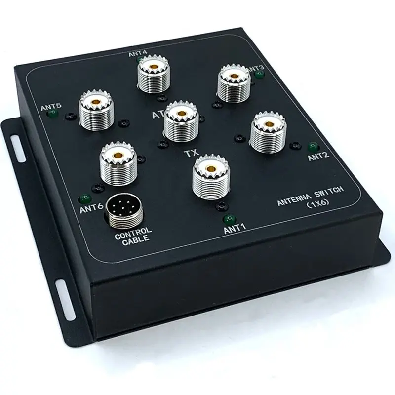 24-Hour Delivery High Power AT16 6-Way Coaxial Remote Antenna Switch 1.8Mhz-55Mhz 800W PEP For Base Station/Handheld Radios