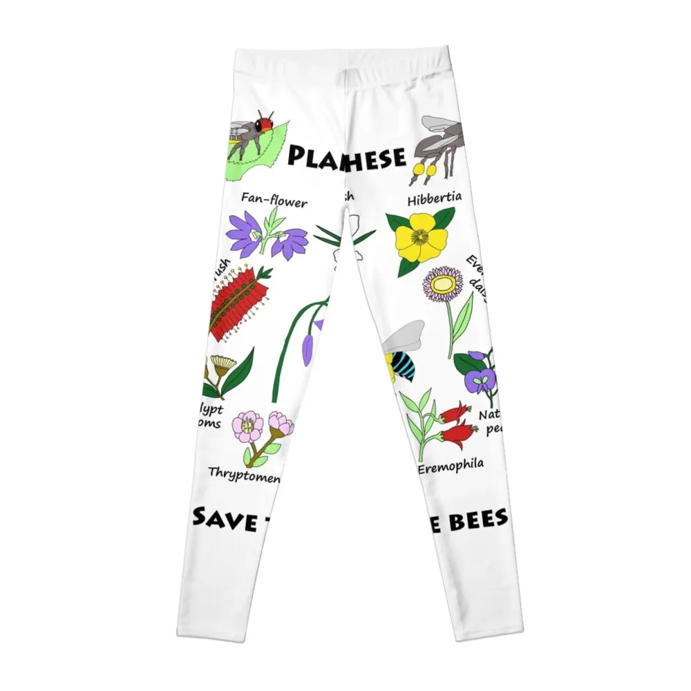 

Plant these, save the native bees Leggings gym's sportswear sports for sports for push up sporty woman gym Womens Leggings