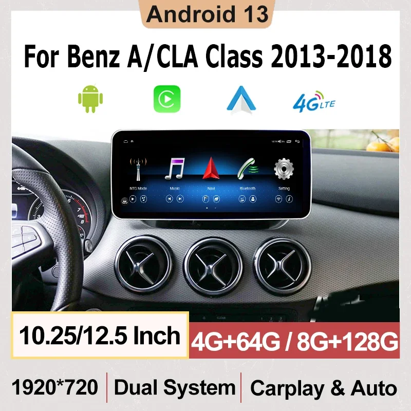 

Android13 Car Radio For Mercedes Benz A W176 CLA C117 X117 GLA X156 Multimedia Player Carplay Auto Stereo GPS Navi Headunit 4G