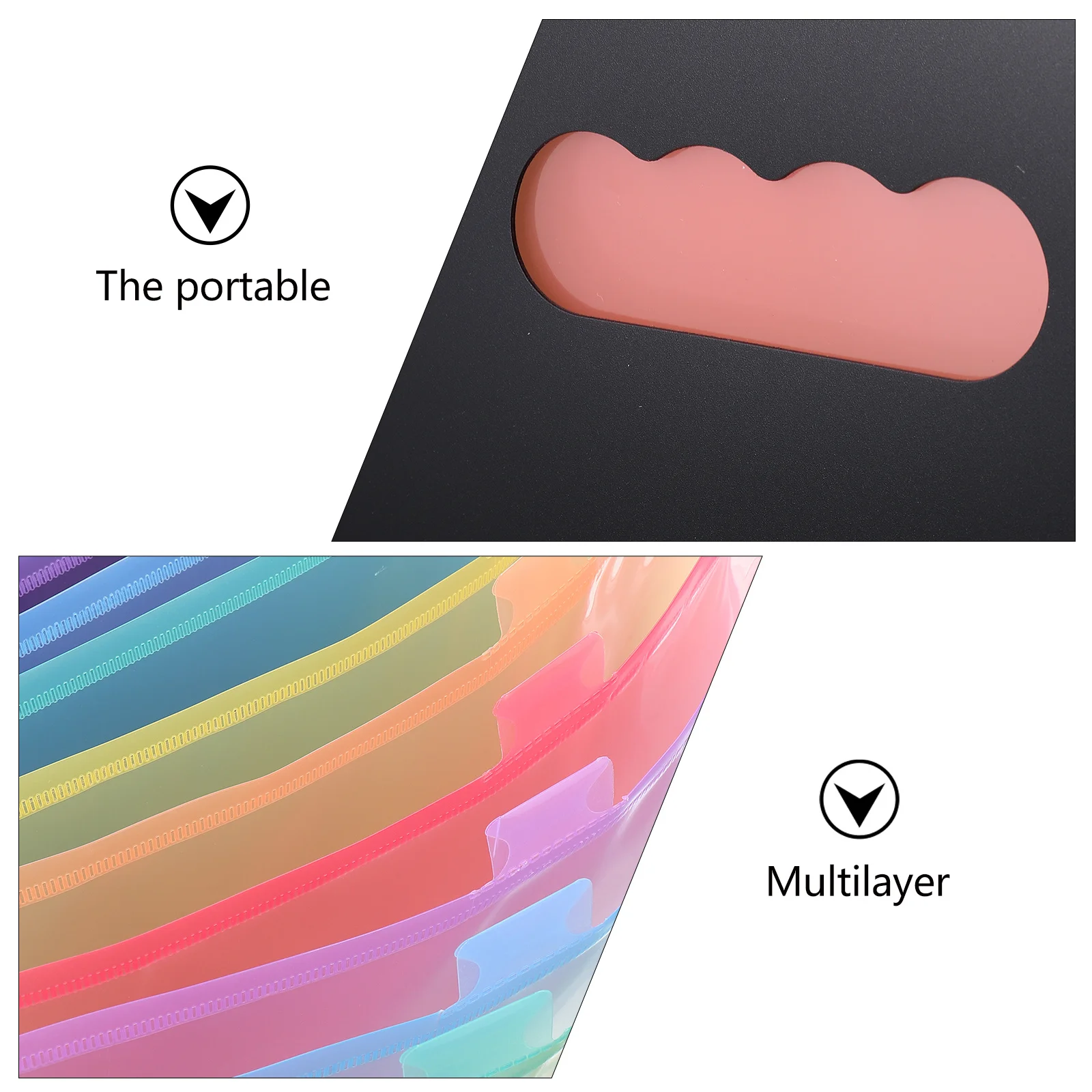 

1pc Large Capacity Plastic File Folder 13-Layer Expandable Document Storage Holder For Bills Receipts Invoices Office Home