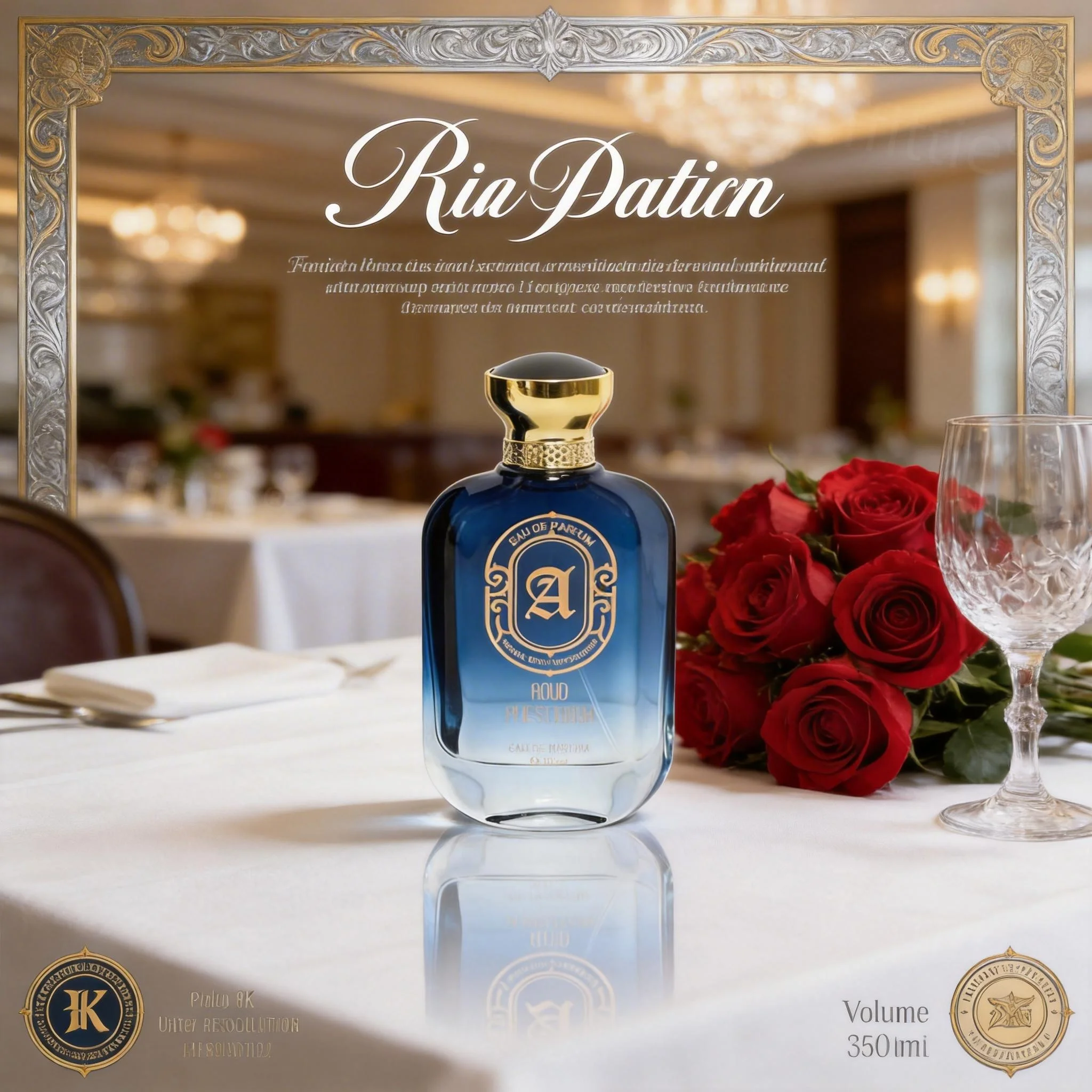 

Romantic Rose Neroli Bloom 100ml Eau De Parfum, Long Lasting Delicate Floral Blend, Glossy Blue Bottle, Intimate Date Night