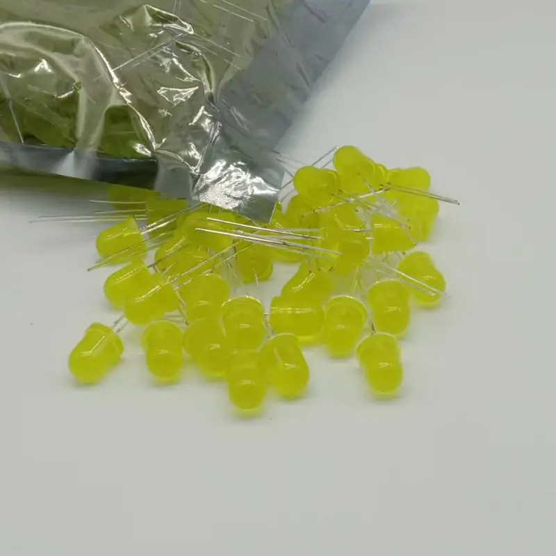 

100PCS F8 DIFFUSED ROUND HEAD LED 8MM RED YELLOW BLUE GREEN